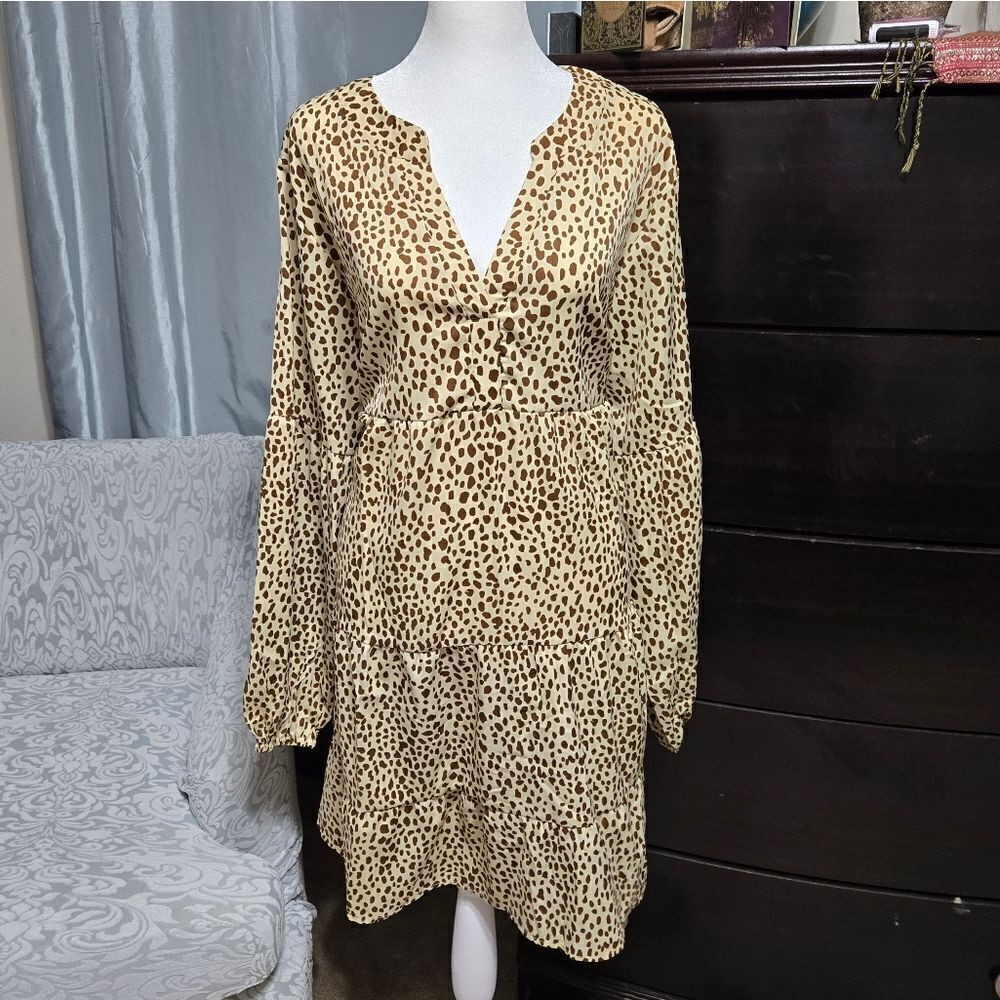 NWOT! Lightweight Cheetah Babydoll Dress